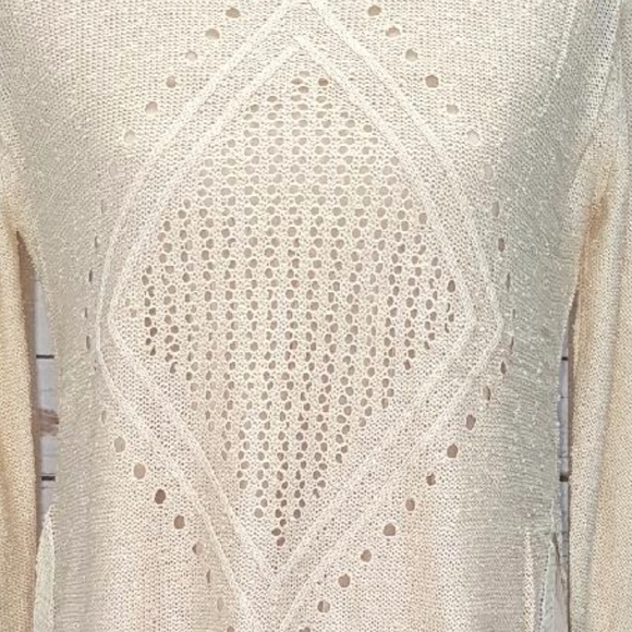 Knit Sweater with Chiffon Extension - Picture 7 of 7