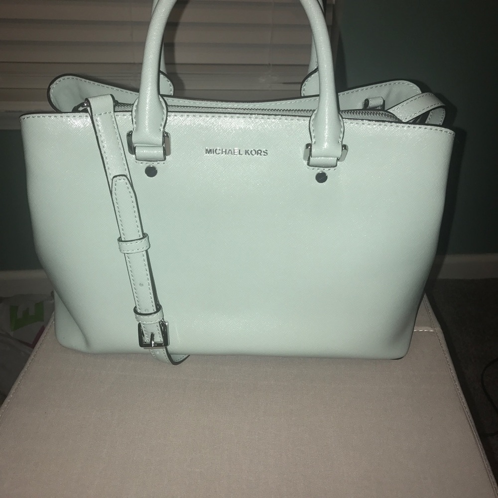 Michael Kors Celadon purse, wallet, and perfume