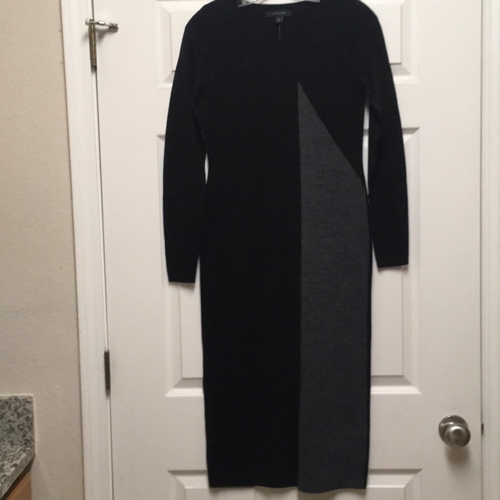 Black knit dress,size-XS, black/grey colors,wool