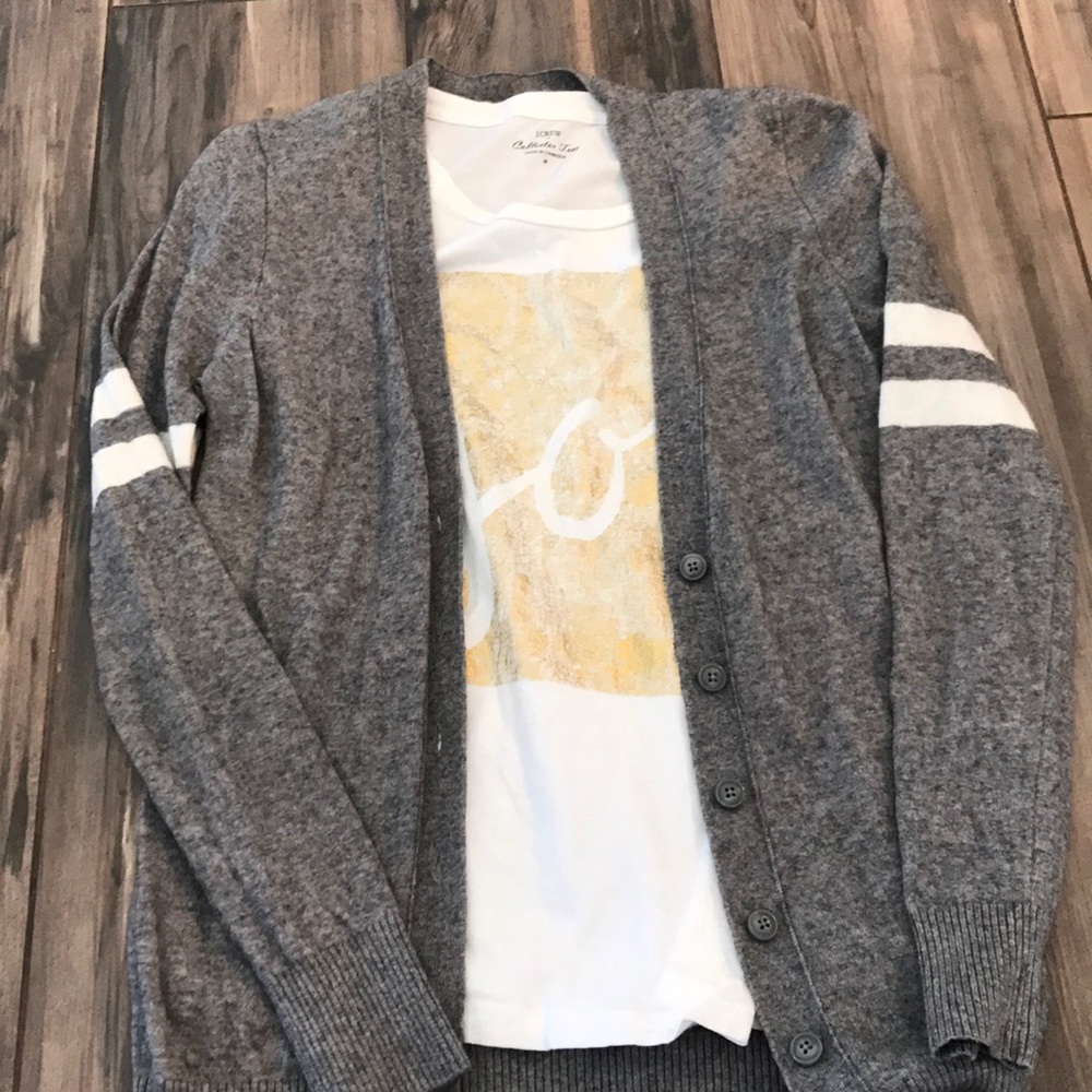 JCrew grey long sleeve cardigan size medium