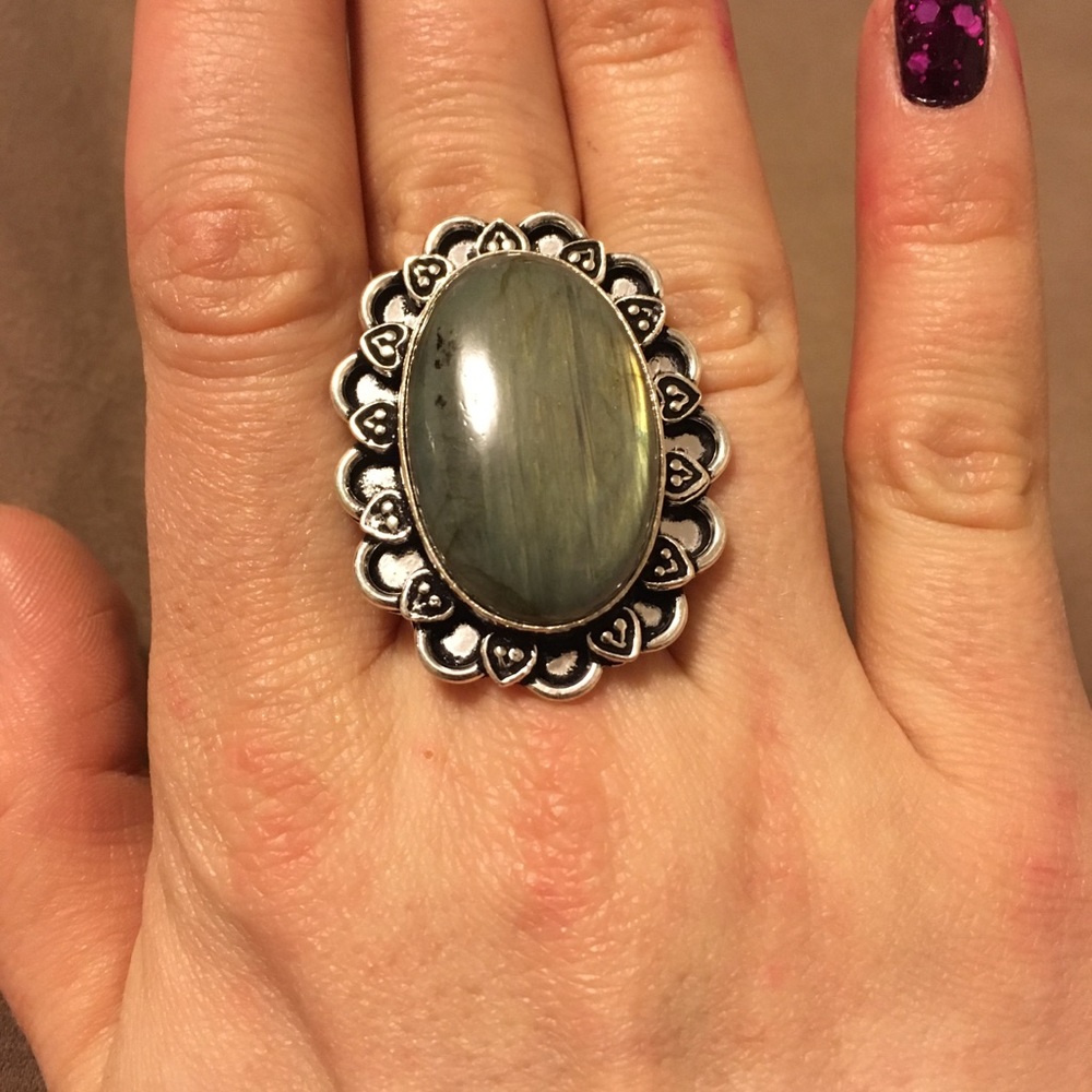 🌟ONE DAY SALE! Silver Labradorite ring, size 8!