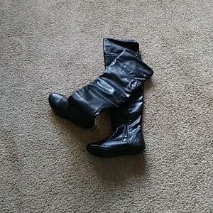 Boots size7 platform heels size 6