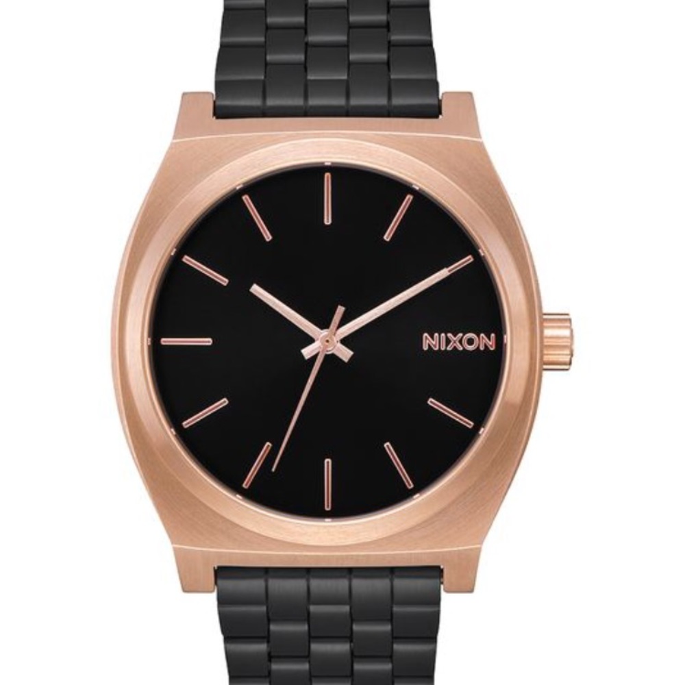 New Nixon Black & Rose Gold Timeteller Watch