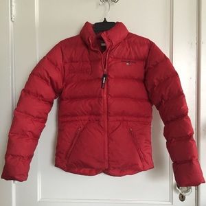 Tommy Girl Jeans Red Puffer Winter Jacket ❄️🧣❄️
