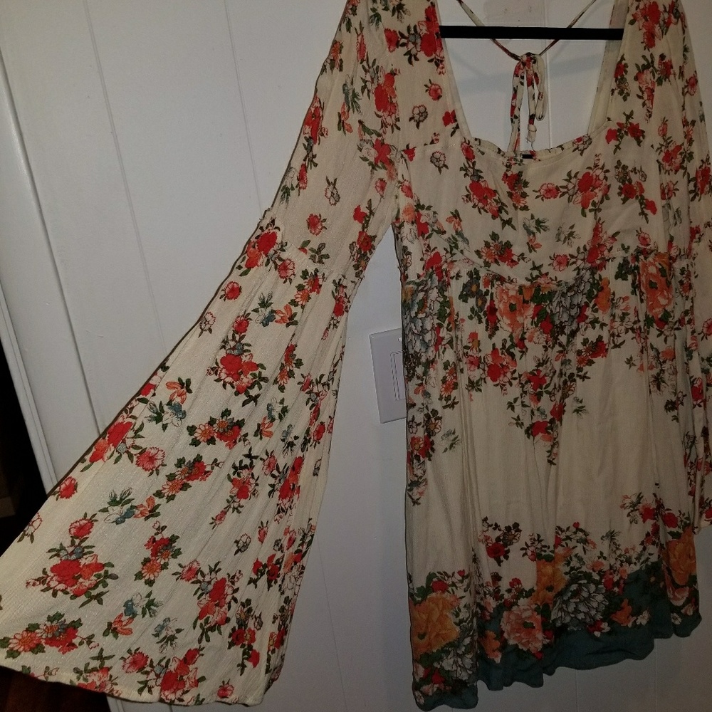 Free People bell sleeve dress - Picture 2 of 5