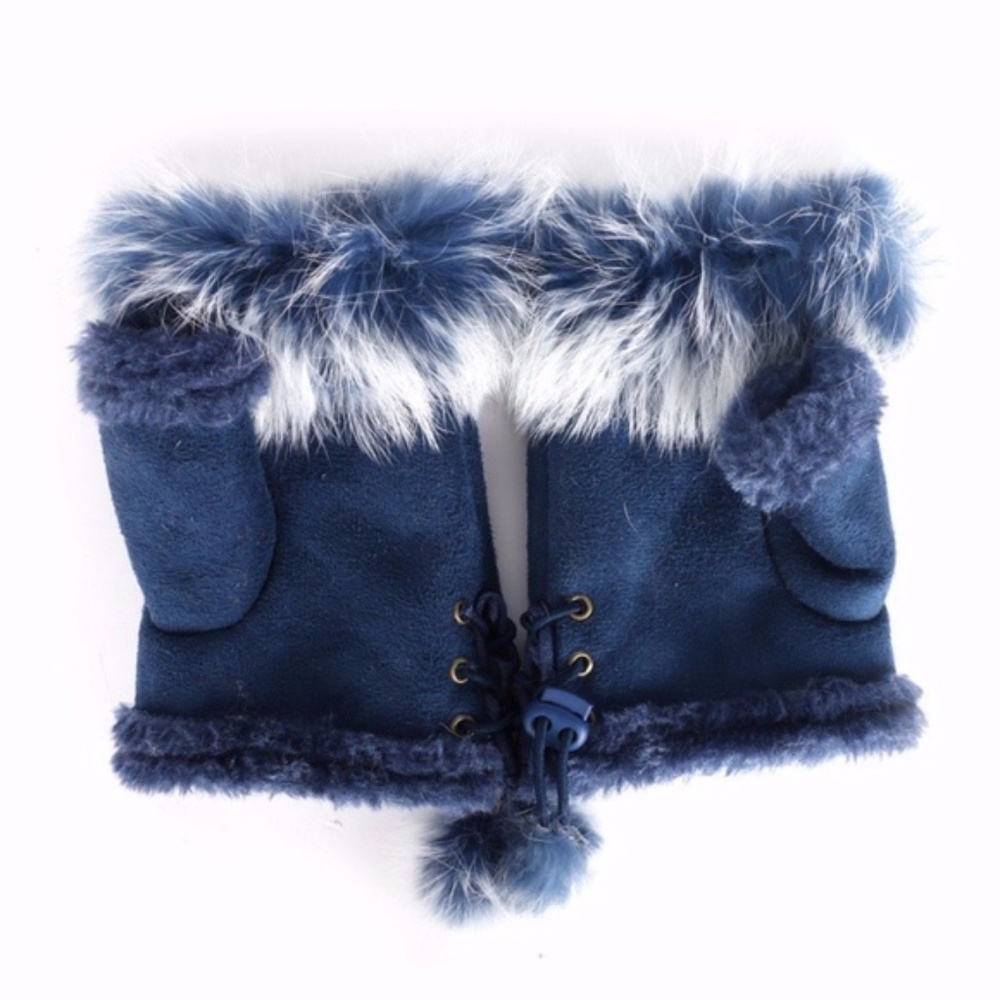 Faux Fur Fingerless Gloves
