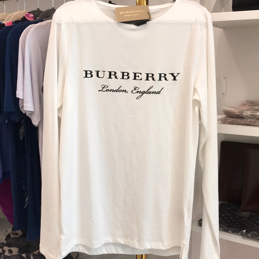 BRAND NEW & AUTHENTIC! Burberry white long sleeve