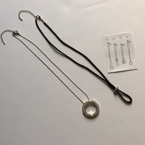 🎉Crystal 2-Sided Reversible Bling Prom Necklace