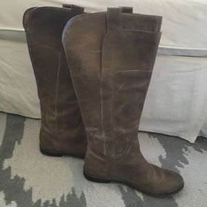 Frye tall riding boots (grey)
