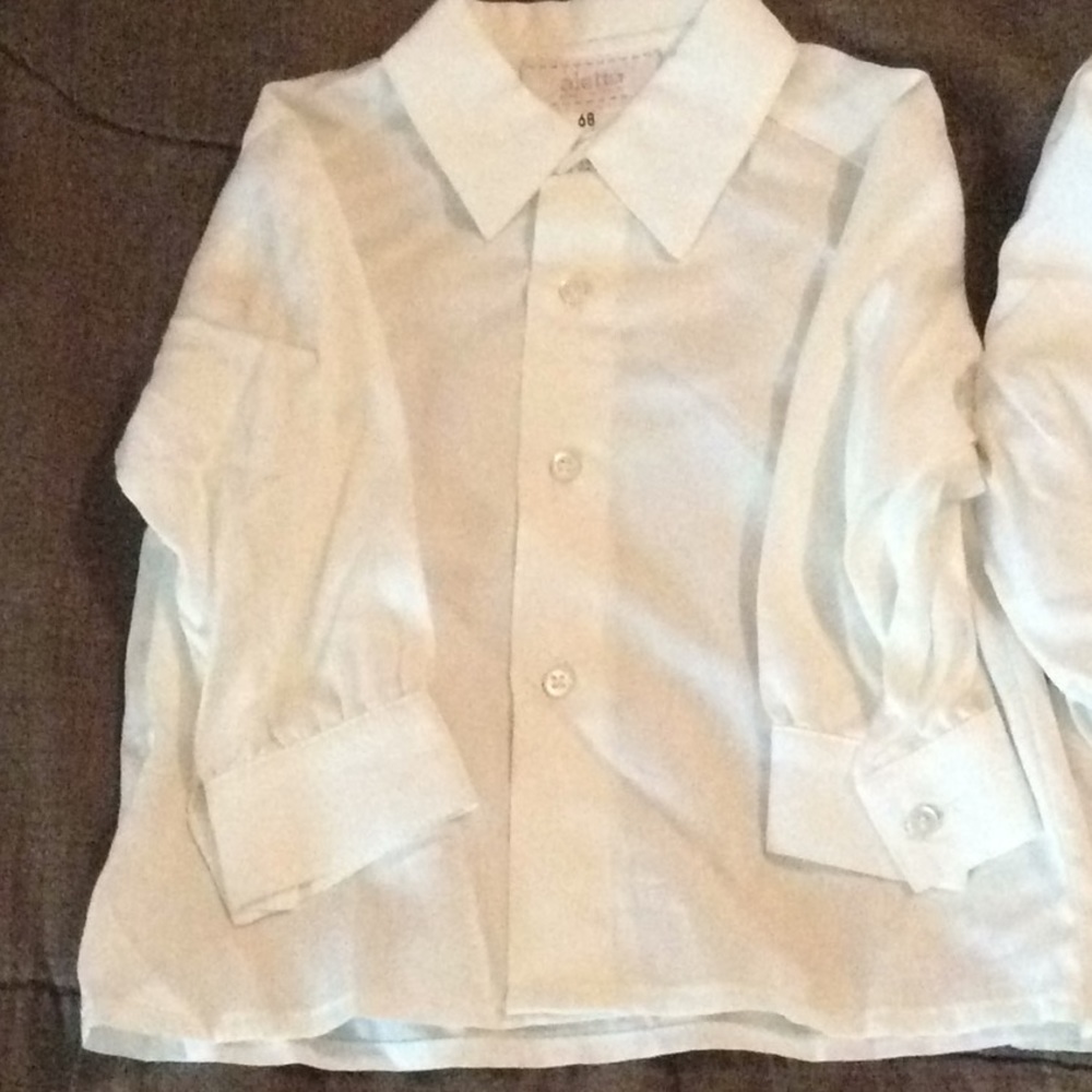 NEW boys 6m Aletta white shirts NWT made in Italy