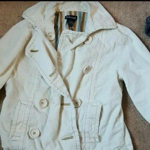Large white jacket.