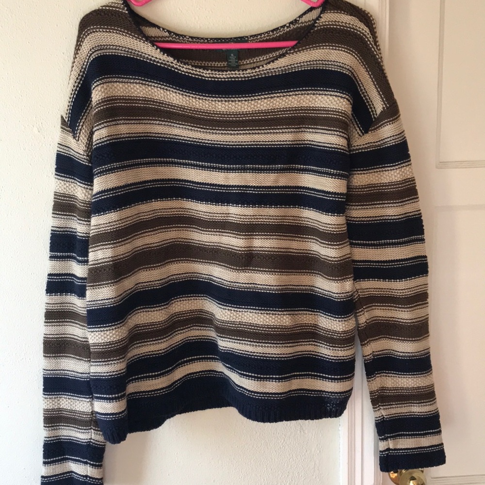 Multi colored striped sweater