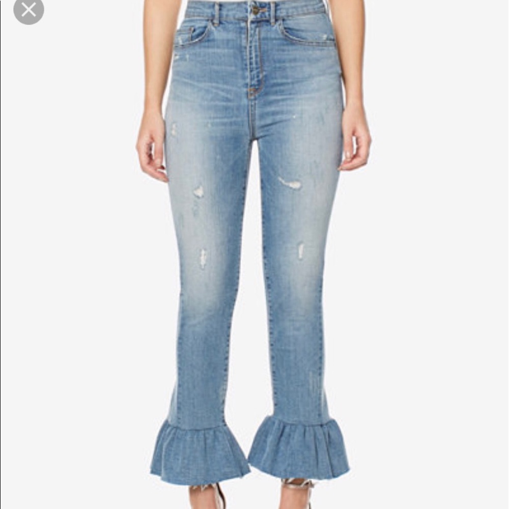 Ruffled Skinny Jeans