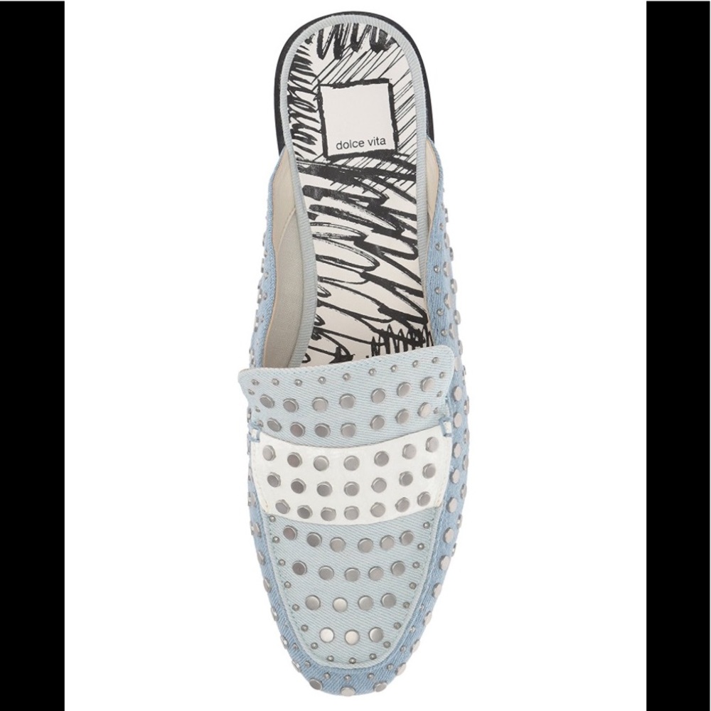 Dolce vita women's blue leather sandals shoes