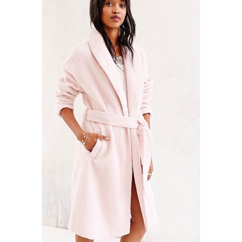 Urban outfitters pastel pink wool blend coat XS