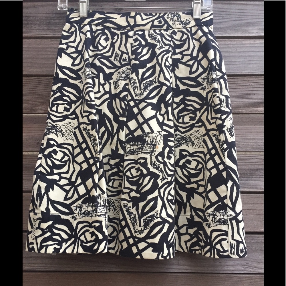 Corey Lynn Calter A line pleated Printed Skirt
