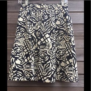 Corey Lynn Calter A line pleated Printed Skirt