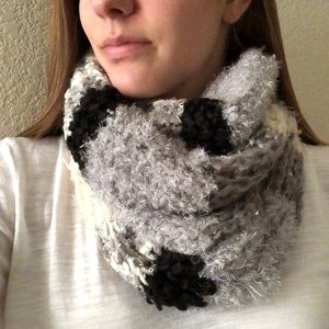 Anthropologie Infinity Gray/Black/Cream Soft Scarf