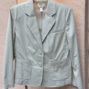 Ladies Talbots Brown Pinstripe Blazer. NWOT