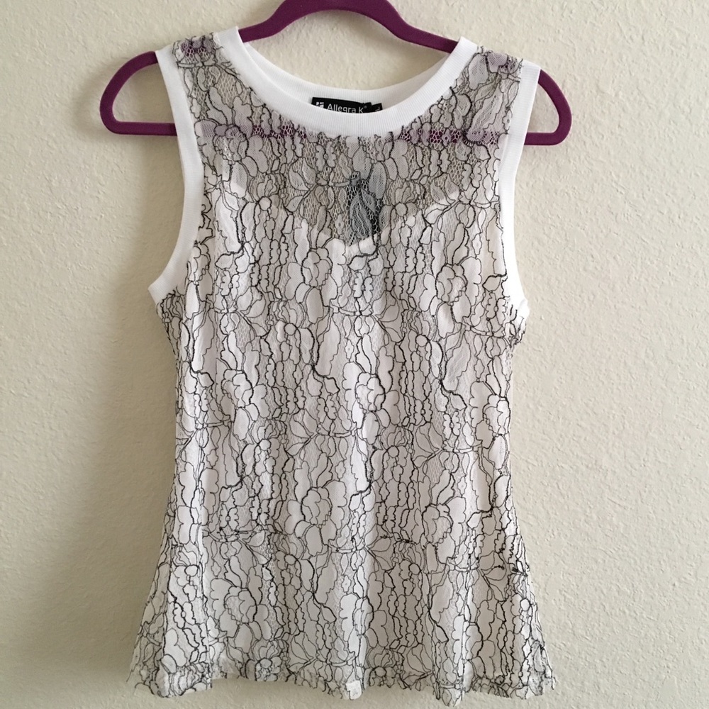 White mesh top! New and unused!