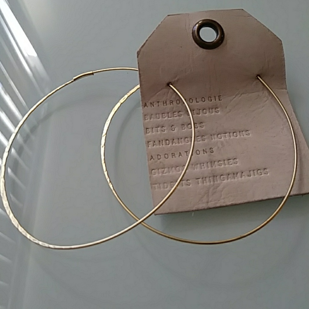 Dainty gold hoops from anthropologie
