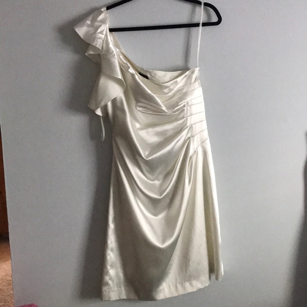White on strap dress
