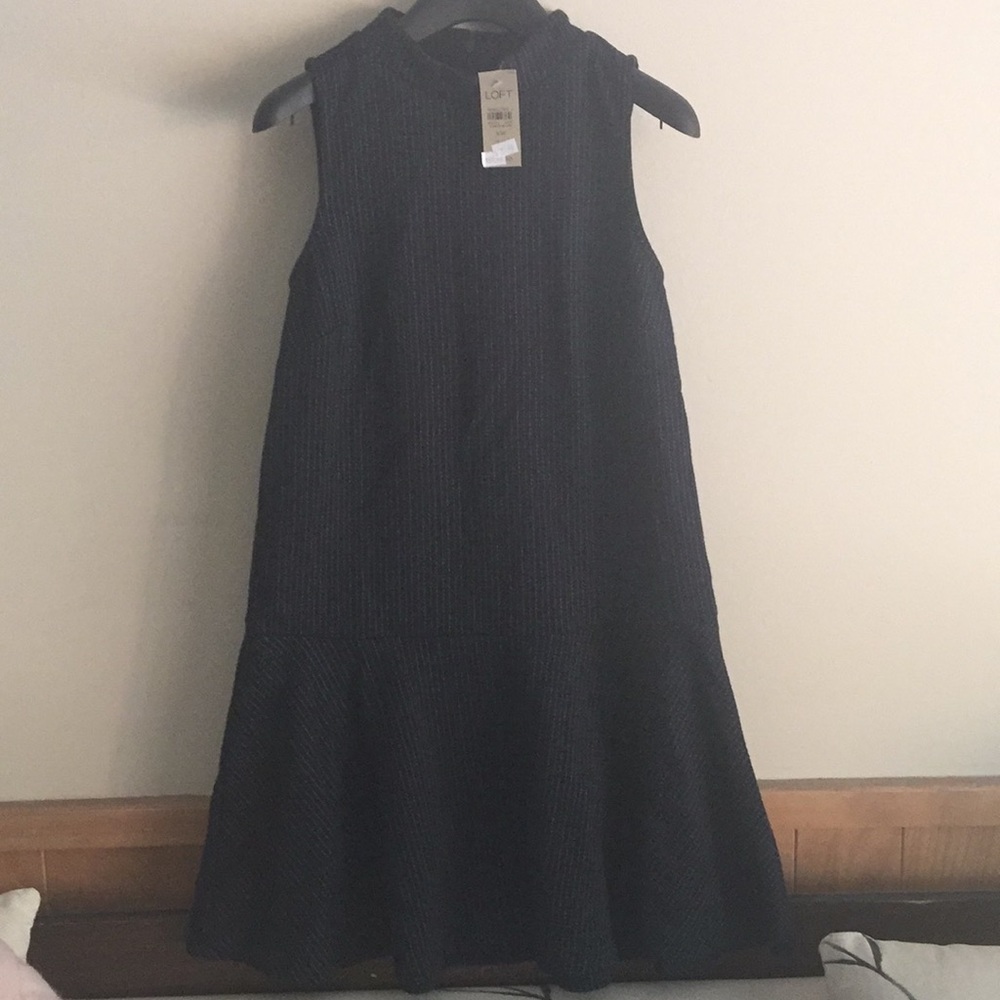 loft sleeveless navy blue dresses XSP new