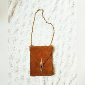 Vintage Bags - Vintage Suede Purse with Chain Strap Vintage Bags - Vintage Suede Purse with Chain Strap