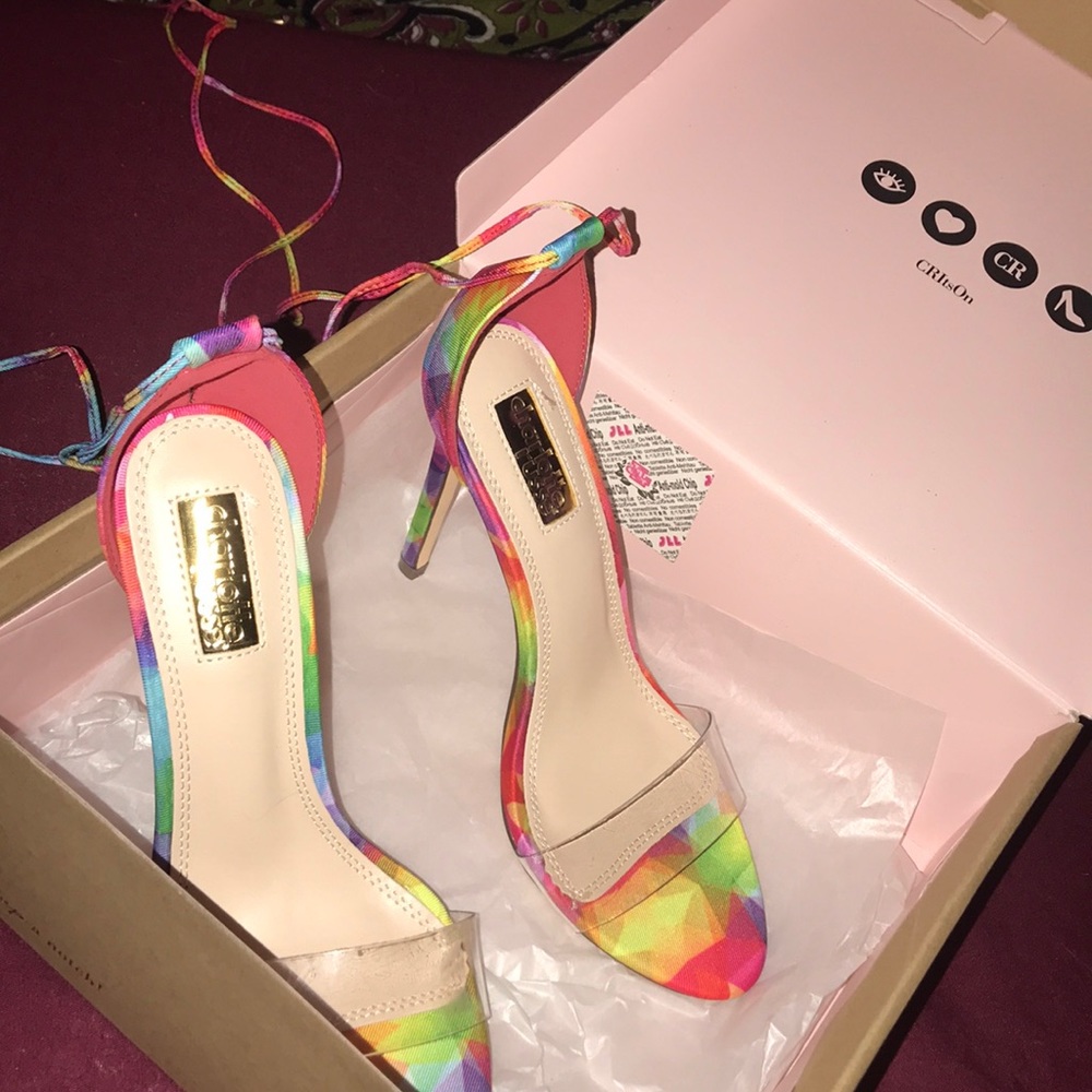 Multicolored high heels