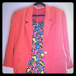 Anne Klein Orange silk blazer