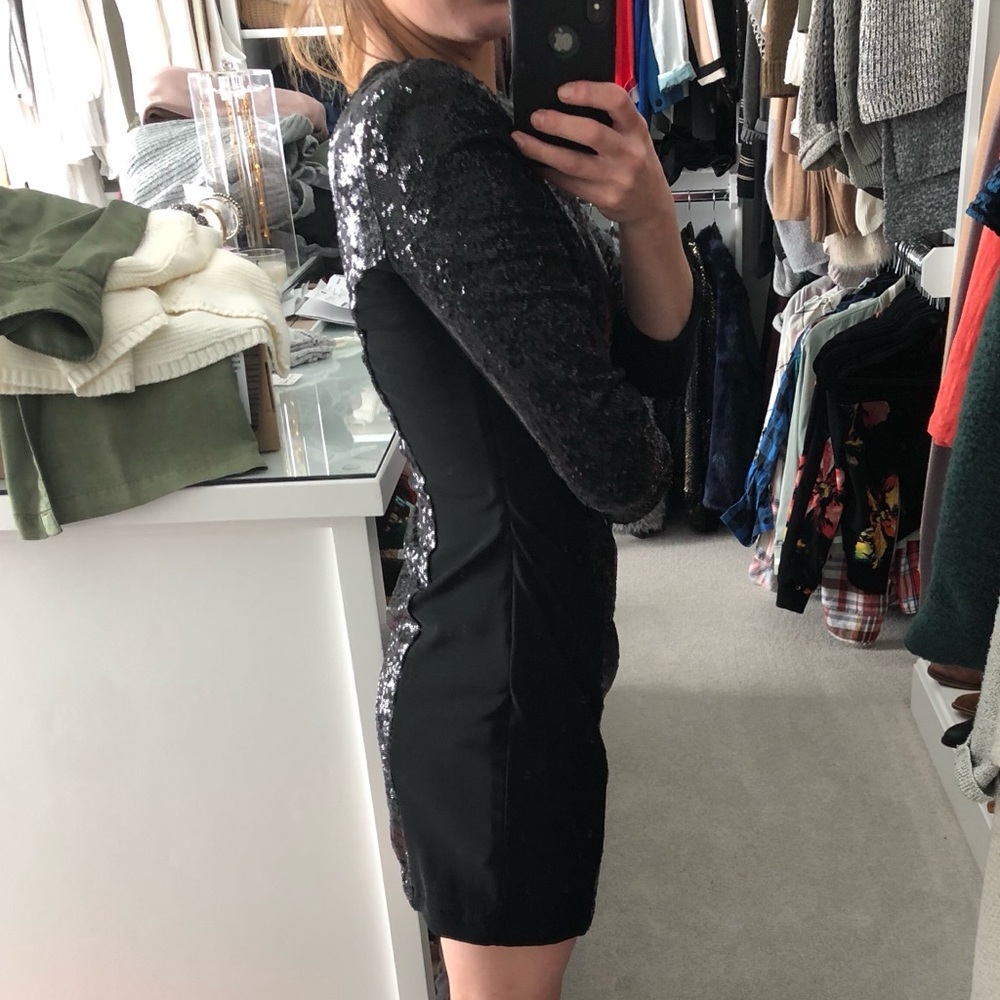 Black sequin dress!