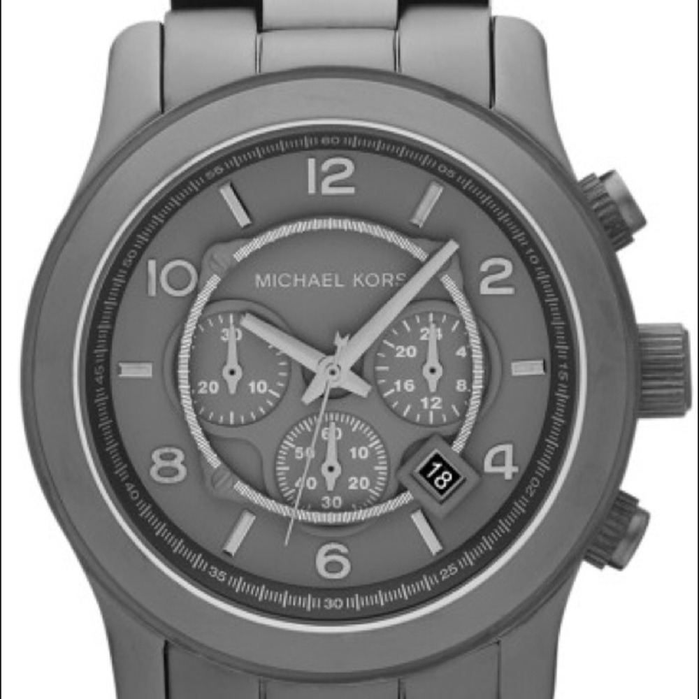 Michael Kors Oversized Runway Watch, gunmetal