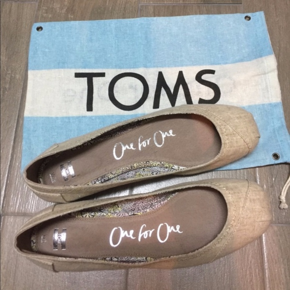 NWOB Toms Linen Ballet Flats