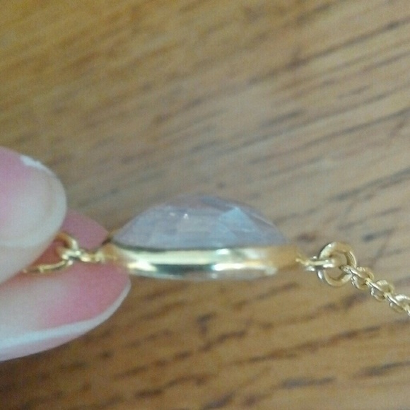 Sterling Gold Faceted Stone Bracelet - Picture 5 of 8