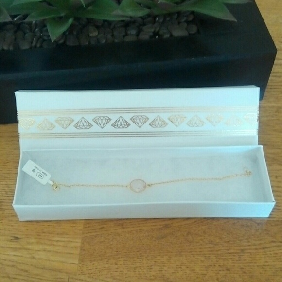 Sterling Gold Faceted Stone Bracelet - Picture 7 of 8