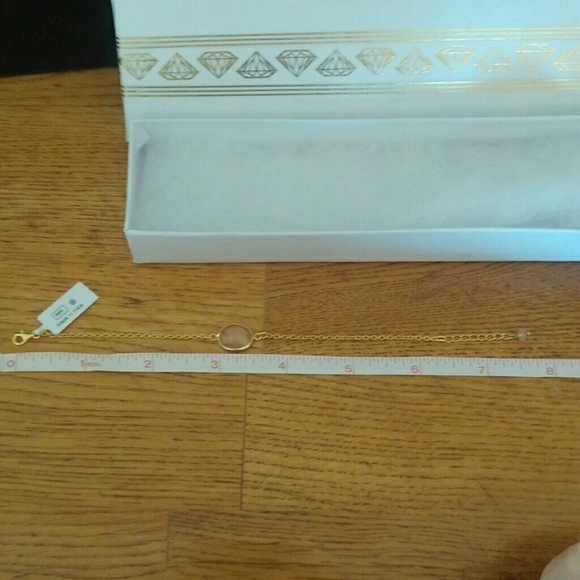 Sterling Gold Faceted Stone Bracelet - Picture 8 of 8