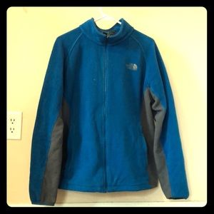 Blue North Face zip-up Jacket