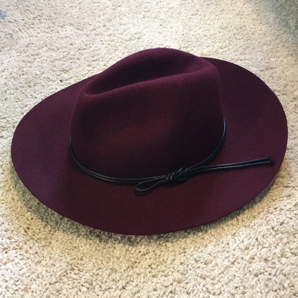 Burgundy hat