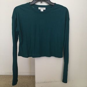 Forever 21 cropped green/blue top