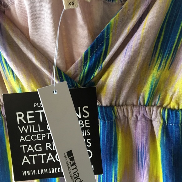 LA Made multi-color lines maxi dress (NWT) - Picture 3 of 5