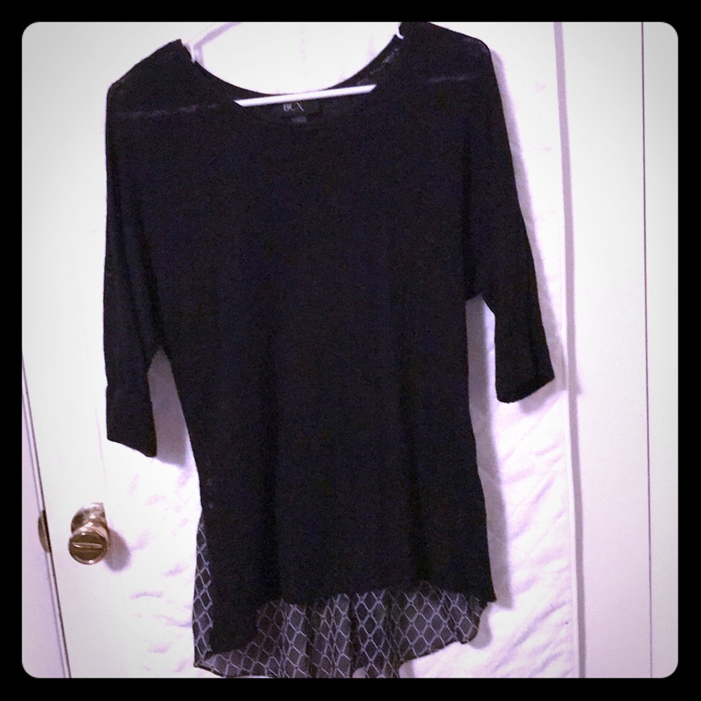 Black sweater pattern accent in back