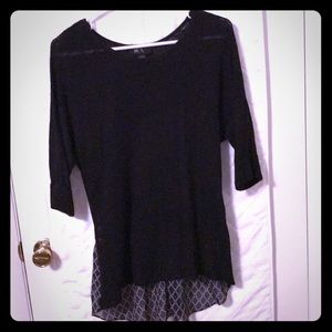 Black sweater pattern accent in back