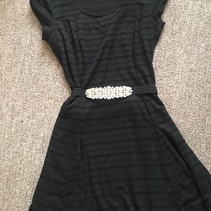 Woman black dress