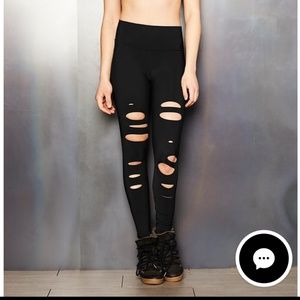 ALO Yoga Ripped Warrior Leggings, High Waist