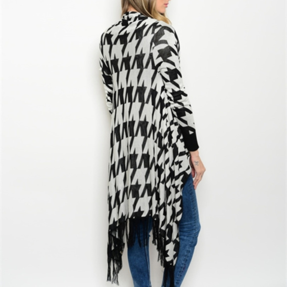 LAST 1 HOUNDSTOOTH CARDIGAN - Picture 4 of 4
