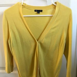 Gap 3/4 sleeve Yellow cardigan