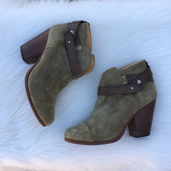 rag & bone Shoes - RAG N BONE OLIVE SUEDE HARROW BOOTIES SIZE 6.5 NWT