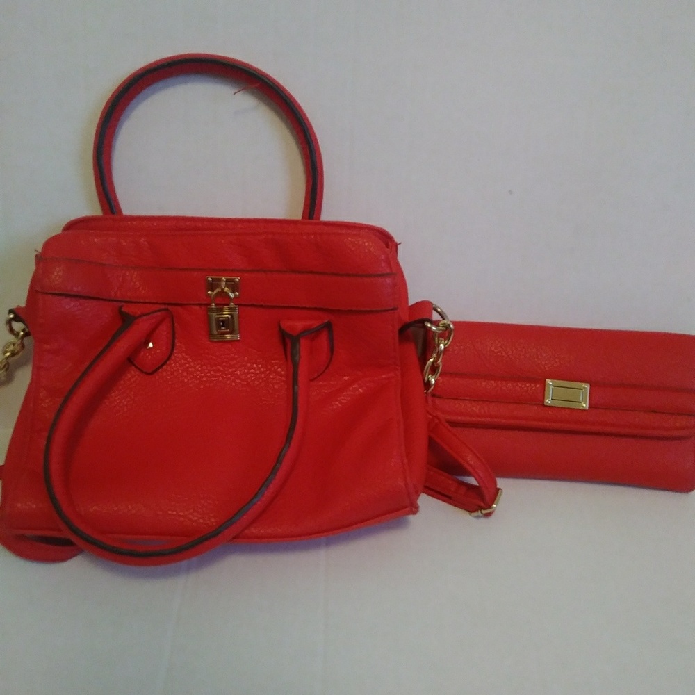 Cute red purse with matching wallet