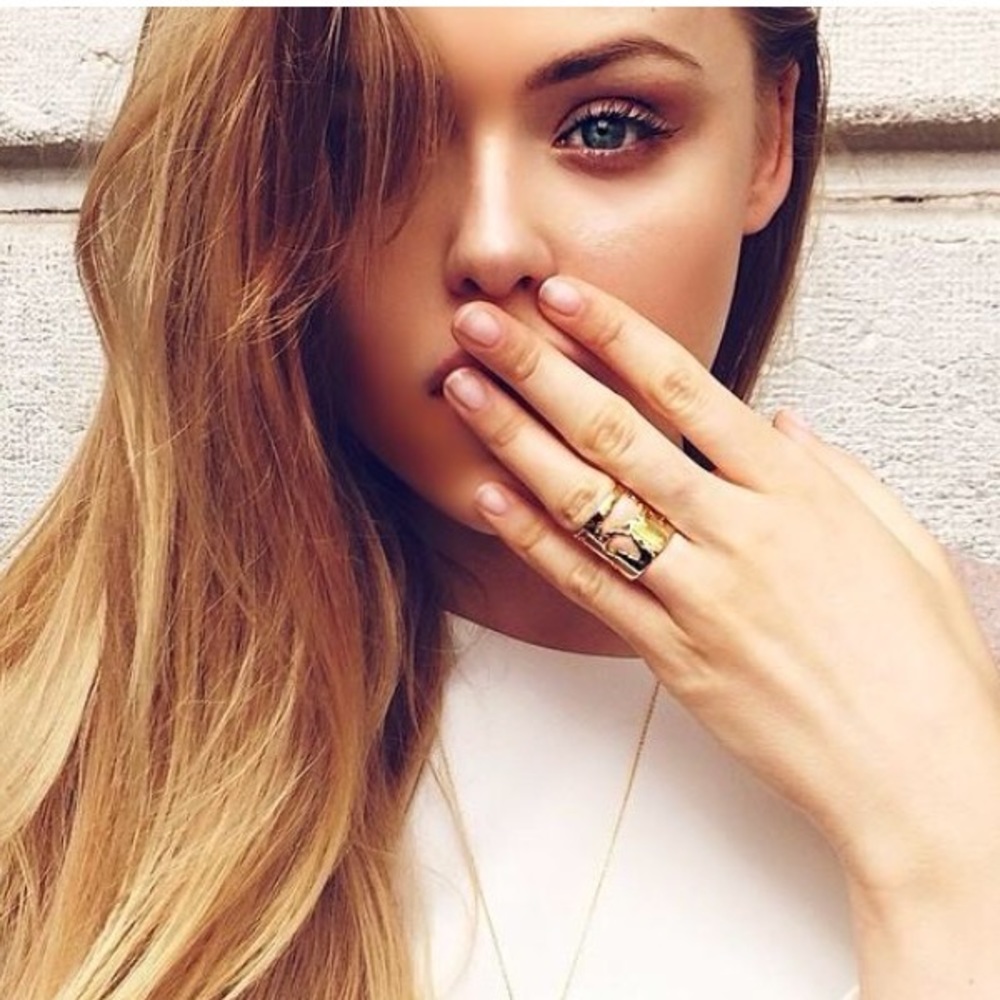 World Traveler Ring - 24K gold plated