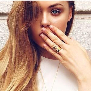 World Traveler Ring - 24K gold plated